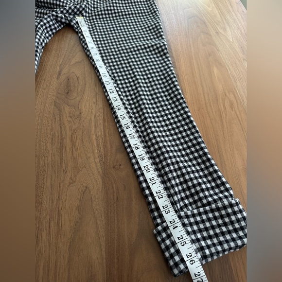 Anthropologie Black and White Checkered Cropped Pants - Picture 6 of 11
